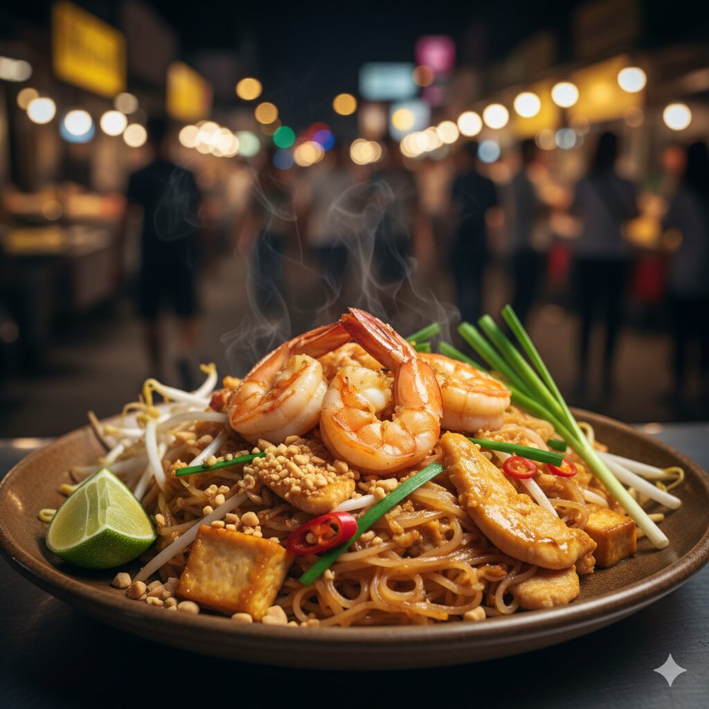 熱々のパッタイが目の前にあるようなイメージ